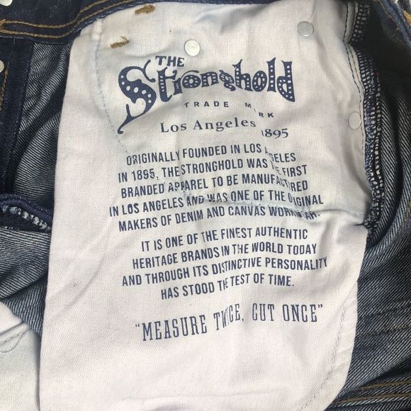 The Stronghold Relaxed Tapered Button Fly Dark Wash Jeans Size 32x30 - Picture 8 of 10